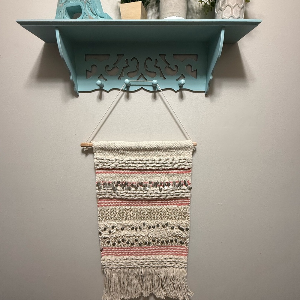 Cream and Pink Wall Hanging